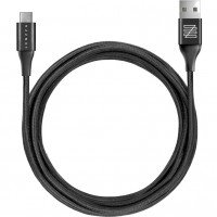 Кабель Lenzza USB to USB-C Kevlar Nylon Braided Charge Cable (2 метра) чёрный