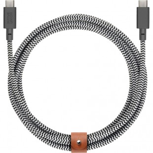 Кабель Native Union BELT Cable USB-C to USB-C (2.4 метра) Зебра оптом