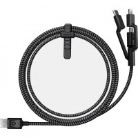 Кабель Nomad Universal Cable 3 in 1 Lightning+USB-C+Micro-USB (1,5 метра) чёрный