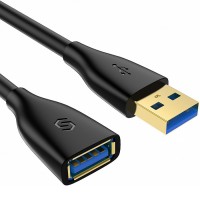 Кабель Syncwire USB-AM / USB-AF удленитель для зарядки (2 метра) черный (SW-UE031)