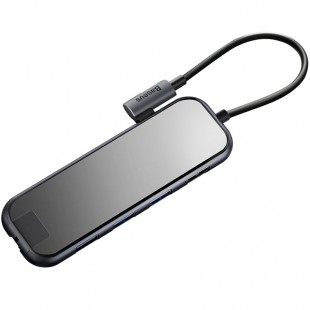 Мульти хаб Baseus Multi-functional HUB USB-C to HDMI / 3xUSB 3.0 / PD / Ethernet тёмно-серый (CAHUB-DZ0G) оптом