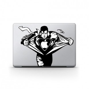 Наклейка на корпус Apple Sticker для MacBook 13 Супермен оптом