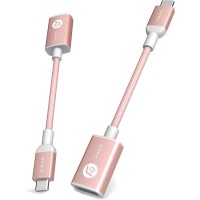 Переходник ADAM elements CASA F13 USB Type-C to USB (Female) розовое золото