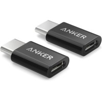 Переходник Anker Micro-USB to USB-C Adapter (2 шт) B8174011 чёрный