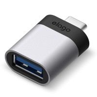 Переходник Elago USB-A to USB-C (1 штука) серебристый (EADP-ALUSBC-SL)