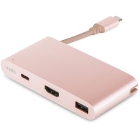 Переходник Moshi USB-C Multiport Adapter розовое золото