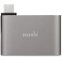 Переходник Moshi USB-C to Dual USB-A серый космос оптом