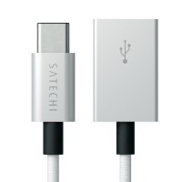 Переходник Satechi Aluminum Type-C USB 3.1 to Type-A USB 2.0 серебристый (ST-TCTAS)