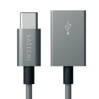 Переходник Satechi Aluminum Type-C USB 3.1 to Type-A USB 2.0 серый (ST-TCTAM)