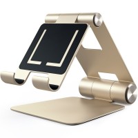 Подставка Satechi R1 Aluminum Hinge Holder Foldable Stand для iPad золотистая (ST-R1G)