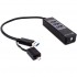 USB-хаб Satechi 3 Port OTG USB 3.0 Hub and SD Card Reader черный оптом