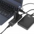 USB-хаб Satechi 3-Port Portable USB 3.0 Hub and Ethernet LAN Network Adapter черный оптом