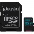 Карта памяти Kingston Canvas GO! microSDXC Class 10 UHS-I V30 U3 90/45 MB/s 64 Гб с адаптером (SDCG2/64GB) оптом