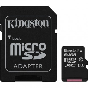 Карта памяти Kingston Canvas Select microSDXC UHS-I Class10 80MB/s 64 Гб с адаптером (SDCS/64GB) оптом