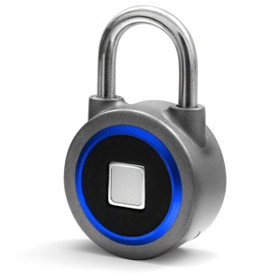 Умный электрозамок GLS универсальный Bluetooth+Fingerprint синий оптом