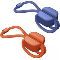 Универсальный зажим Bluelounge Pixi Small синий/оранжевый (8 в комплекте)