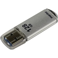 USB-накопитель Smartbuy V-Cut 128Gb USB 3.0 Сверкающий серебристый (SB128GBVC-S3)