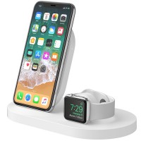 Док-станция Belkin BoostUp Wireless для iPhone + Apple Watch + USB-A-port белая