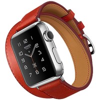 Набор ремешков 3 в 1 Rock Geniune Leather Watch Strap Set для Apple Watch 42 мм красных
