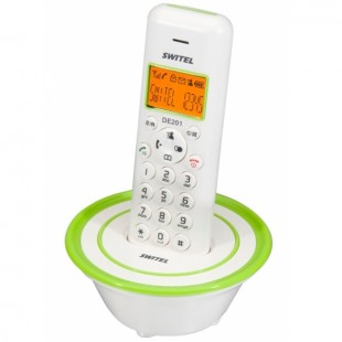 Радио-телефон Switel DE201 бело-зелёный оптом
