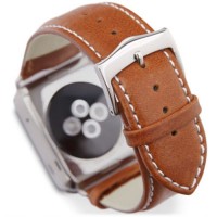 Ремешок Dbramante1928 Copenhagen Watch Strap для Apple Watch 42 мм Светло-коричневый/серебристый