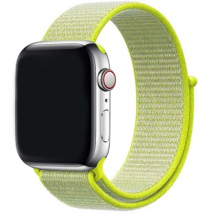 Ремешок Gurdini Sport Loop Nylon для Apple Watch 38/40 мм лимонно-желтый (Lemonade) оптом