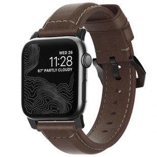 Ремешок Nomad Traditional для Apple Watch 42/44 мм темно-коричневый / чёрный оптом