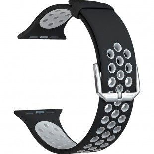 Силиконовый ремешок LYAMBDA ALIOTH для Apple Watch 38/40 мм чёрный/серый (DS-APS01-21-40-BGY) оптом