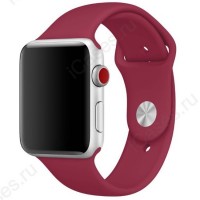 Спортивный ремешок Gurdini Sport Band для Apple Watch 38/40 мм тёмно-красный (Rose Red)