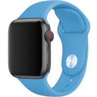 Спортивный ремешок Gurdini Sport Band для Apple Watch 42/44 мм голубой (Azure)