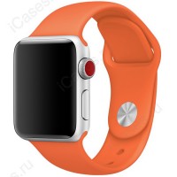 Спортивный ремешок Gurdini Sport Band для Apple Watch 42/44 мм оранжевый (Spicy Orange)