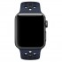 Спортивный ремешок Gurdini Sport Band Nike для Apple Watch 38/40 мм тёмно-синий/чёрный (Obsidian/Black) оптом