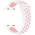 Спортивный ремешок Gurdini Sport Band Nike для Apple Watch 42/44 мм белый/жемчужно-розовый (White/Pearl Pink) оптом