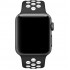 Спортивный ремешок Gurdini Sport Band Nike для Apple Watch 42/44 мм чёрный/белый (Black/White) оптом