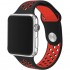 Спортивный ремешок Gurdini Sport Band Nike для Apple Watch 42/44 мм чёрный/красный (Black/Red) оптом