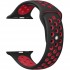 Спортивный ремешок Gurdini Sport Band Nike для Apple Watch 42/44 мм чёрный/красный (Black/Red) оптом