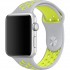 Спортивный ремешок Gurdini Sport Band Nike для Apple Watch 42/44 мм серый/салатовый (Gray/Volt) оптом