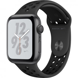 Умные часы Apple Watch Nike+ Series 4 44 мм, алюминий «серый космос», спортивный ремешок Nike цвета «антрацитовый/чёрный» оптом