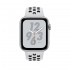 Умные часы Apple Watch Nike+ Series 4 44 мм, серебристый алюминий, спортивный ремешок Nike цвета «чистая платина/чёрный» оптом
