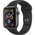 Умные часы Apple Watch Series 4 40 мм, алюминий «серый космос», спортивный ремешок чёрного цвета оптом
