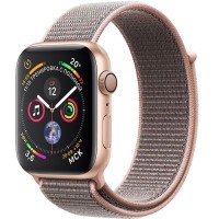 Умные часы Apple Watch Series 4 40 мм, золотистый алюминий, спортивный браслет цвета «розовый песок» (Loop band)
