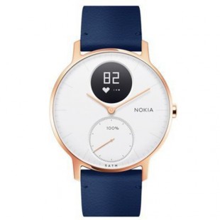 Умные часы Nokia Steel HR 36 мм (белый циферблат) Rose Gold / Grey Silicon & Blue Leather Band оптом