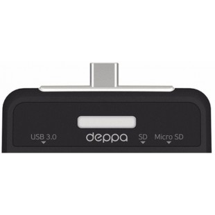 Адаптер 3в1 Deppa USB-C (Black) оптом
