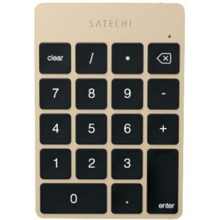 Беспроводная цифровая клавиатура Satechi Slim Rechargeable Bluetooth Keypad ST-SALKPG (Gold) оптом
