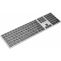 Беспроводная клавиатура XtremeMac Bluetooth Keyboard XM-KEY-BT4-SLV без русской гравировки, раскладка AZERTY (Silver)