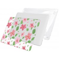 Чехол накладка пластиковая i-Blason Cover для Macbook Air 13 (Pink Flowers)