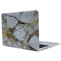 Чехол-накладка пластиковая i-Blason для Macbook Pro Retina 13 (White/Gold Marble)