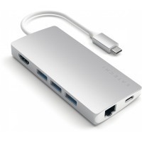 Хаб Satechi Multi-Port V2 Type-C 4K with Ethernet (Silver)