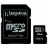Карта памяти с адаптером Kingston microSDHC 4Gb Class 16 SDC4/16GB (Black) оптом