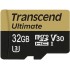 Карта памяти с адаптером Transcend microSDHC Ultimate U3M UHS-I Video Speed Class 30 32Gb TS32GUSDU3M (Gold) оптом
